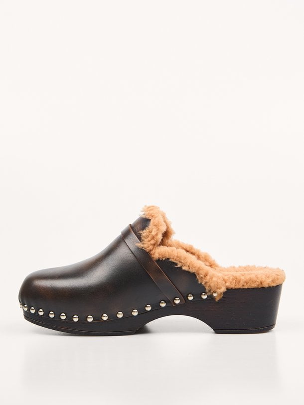 Cortina Clog Cortina, lederen instappers