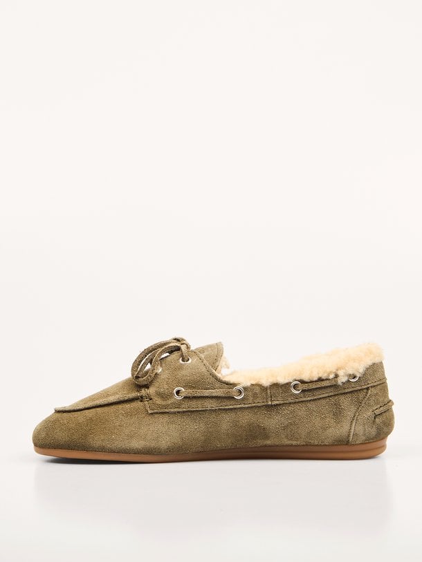 Boat Loafer Veg-Shearling Suède loafers