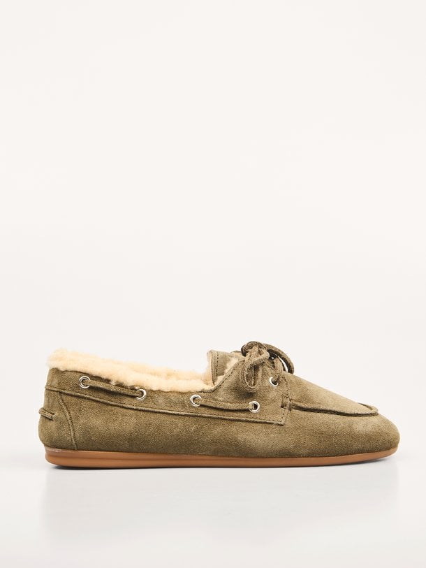 Boat Loafer Veg-Shearling Suède loafers