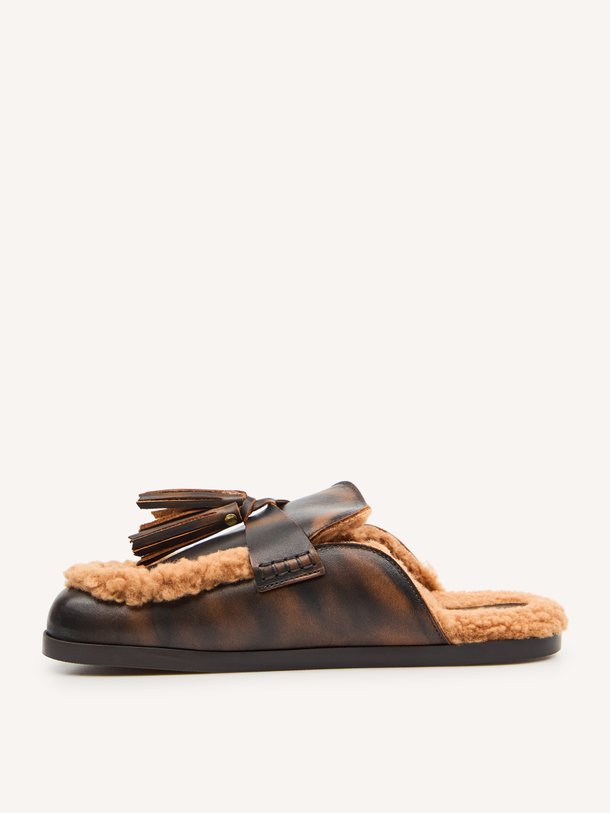 Ranch Tassel Mule - Leather Lederen instappers