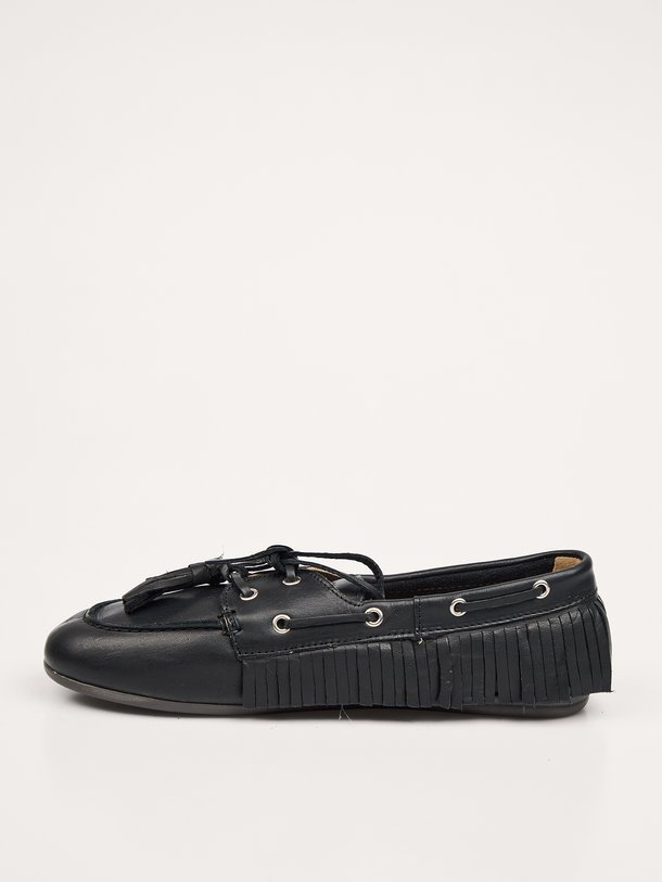 Boat Loafer Native Tassel - Soft Leather Lederen loafers met franjes