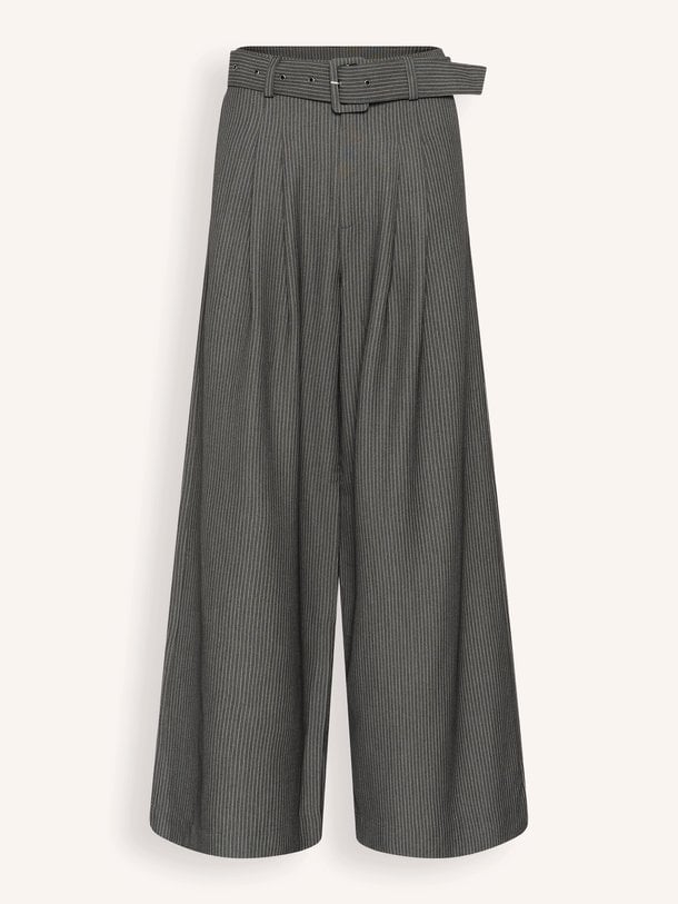 23 THE PINSTRIPED HIGH PANT Viscosemix broek met krijtstreep