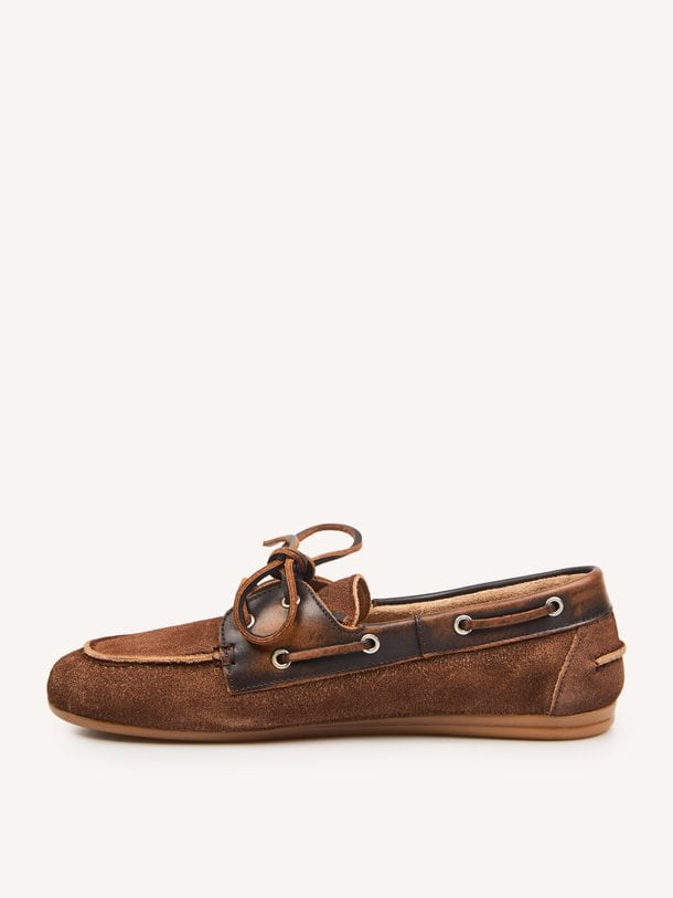 Boat Loafer Brushed - Suede/ Leather Suède loafers