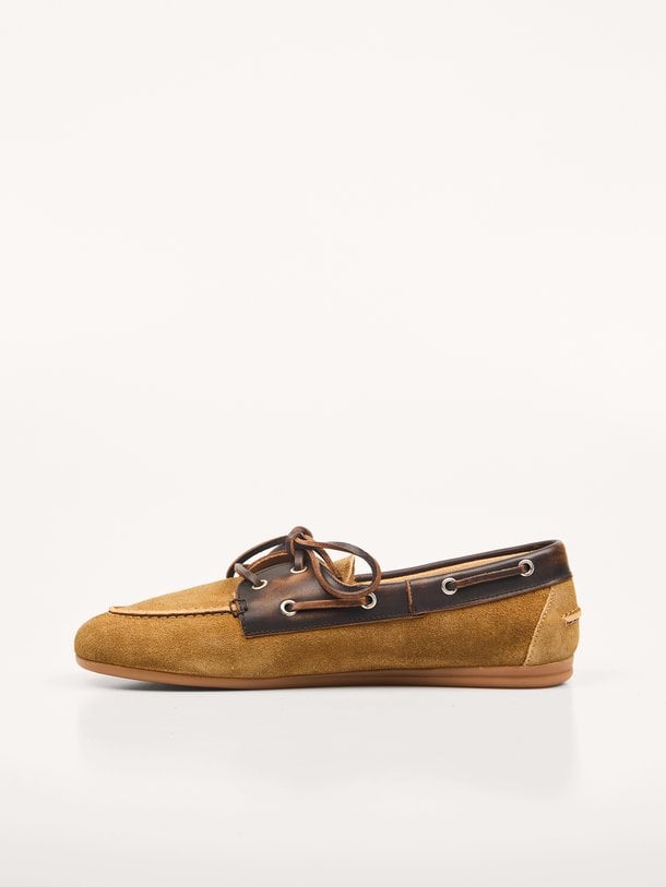 Boat Loafer Brushed - Suede/ Leather Suède loafers