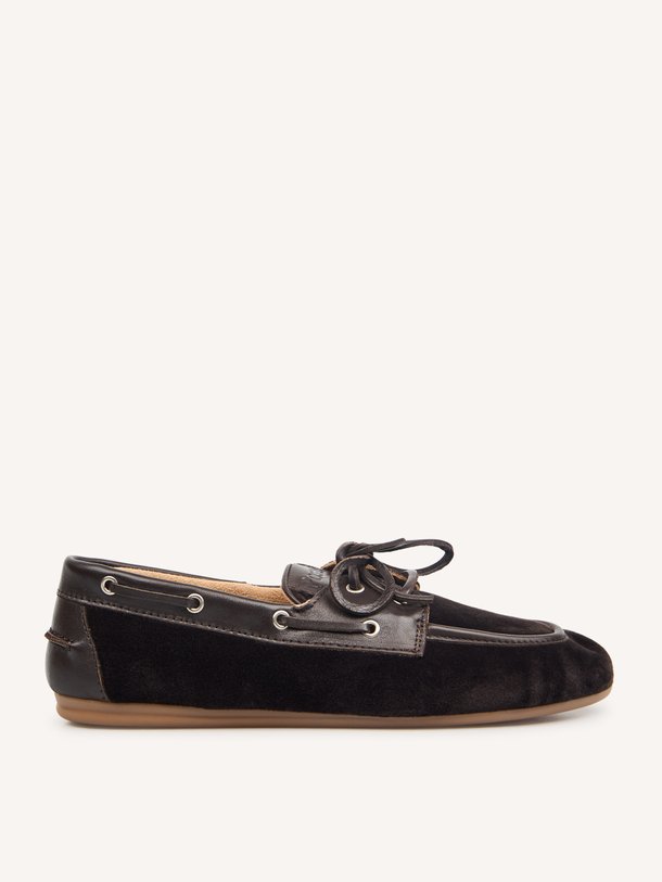 Boat Loafer Velvet Lederen velourse loafers