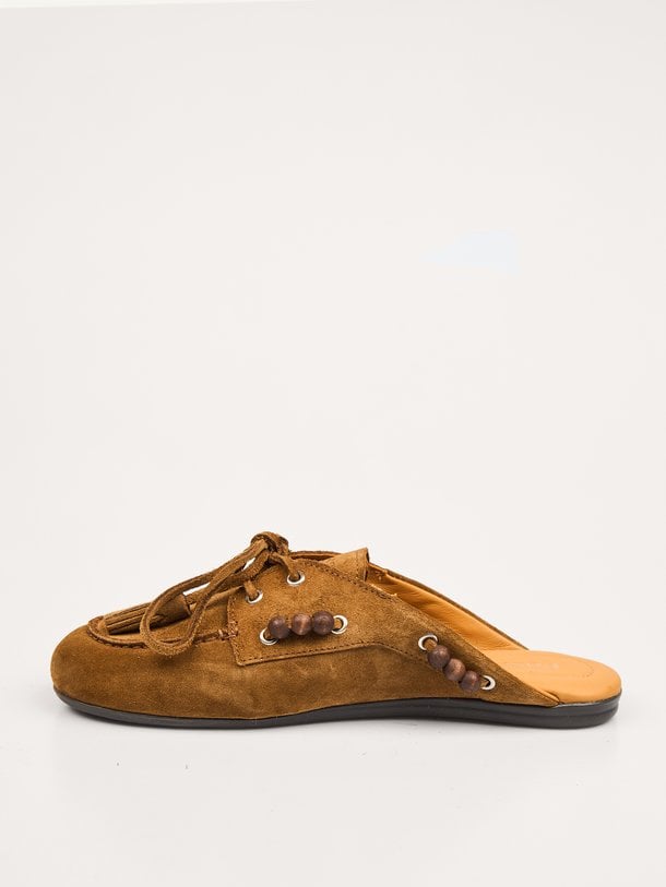 Boat Loafer Mule Beads Suède loafers