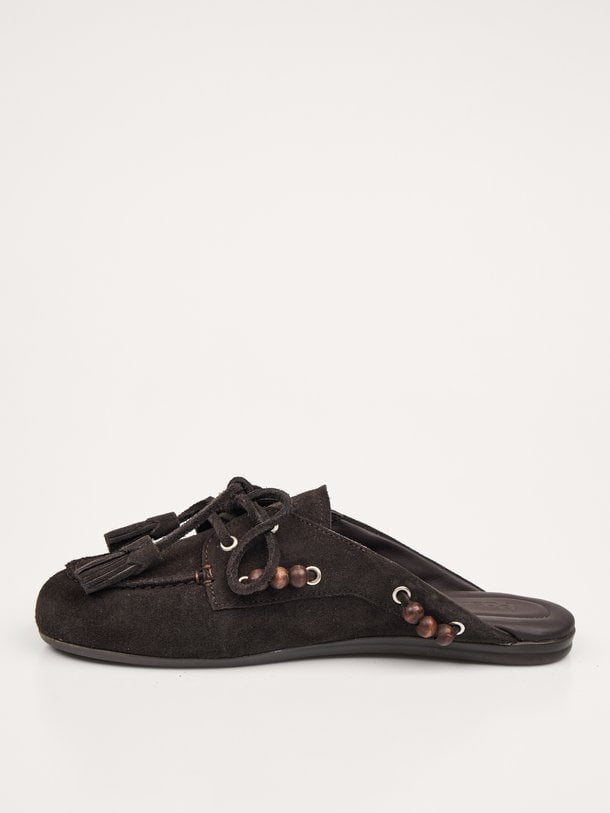 Boat Loafer Mule Beads Suède loafers