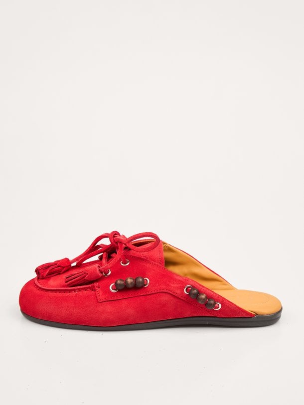 Boat Loafer Mule Beads Suède loafers