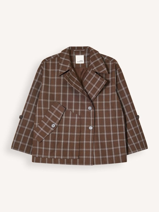AGATHASW CHECK JACKET Agatha, katoenmix geruite jas