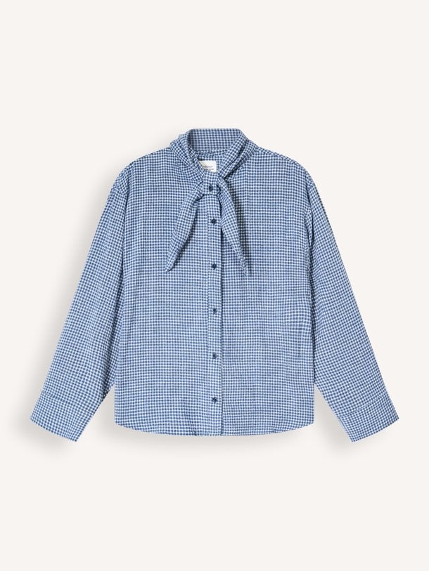 CHARLIE Charlie, katoen/viscosemix geruite blouse
