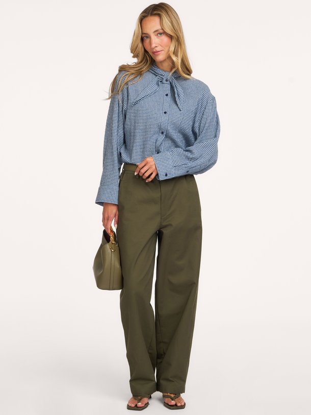 CHARLIE Charlie, katoen/viscosemix geruite blouse