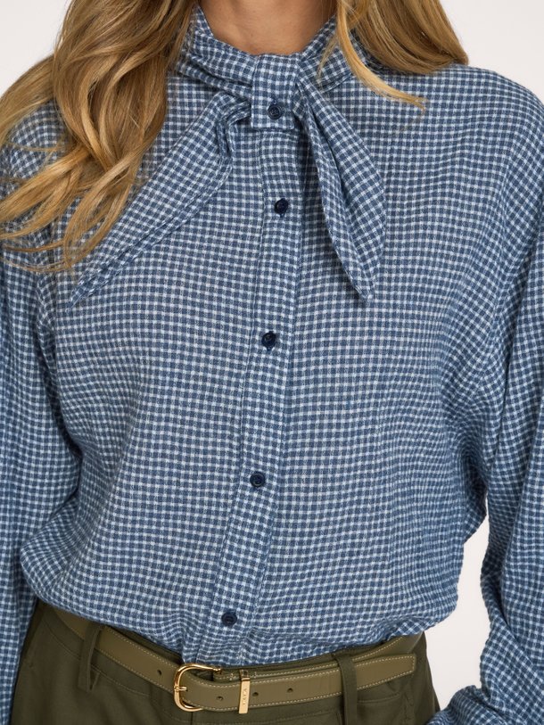 CHARLIE Charlie, katoen/viscosemix geruite blouse