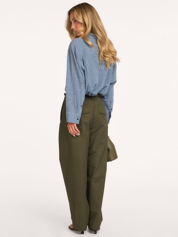 CHARLIE Charlie, katoen/viscosemix geruite blouse
