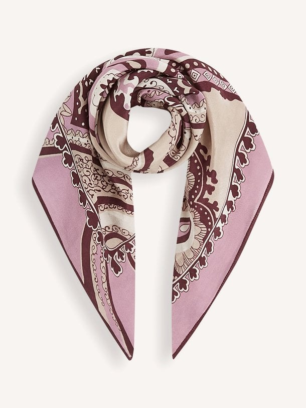 Scarf Satin Viscose sjaal met print