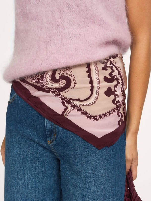 Scarf Satin Viscose sjaal met print