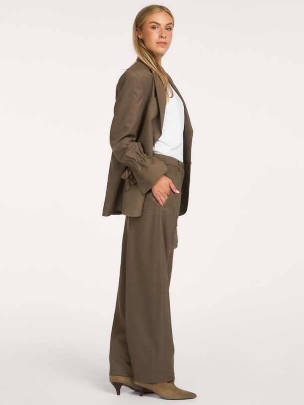 Trousers barrel fit Twill melange Viscosemix barrel fit broek