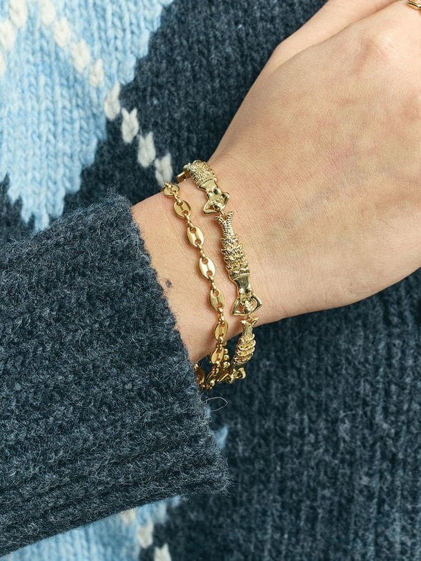 Fine Coffee Bean, vergulde armband