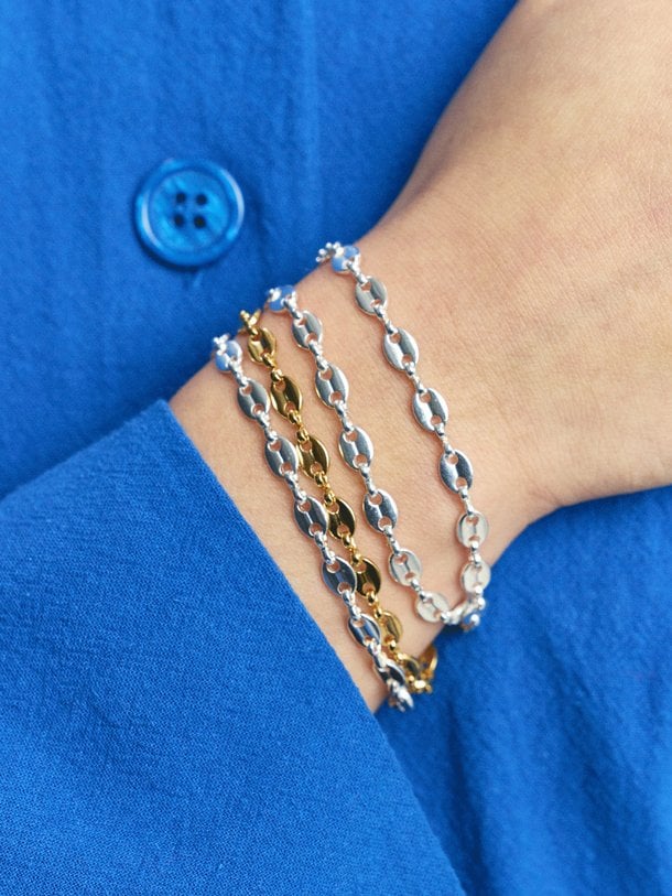 Fine Coffee Bean Bracelet Fine Coffee Bean, silver plated armband