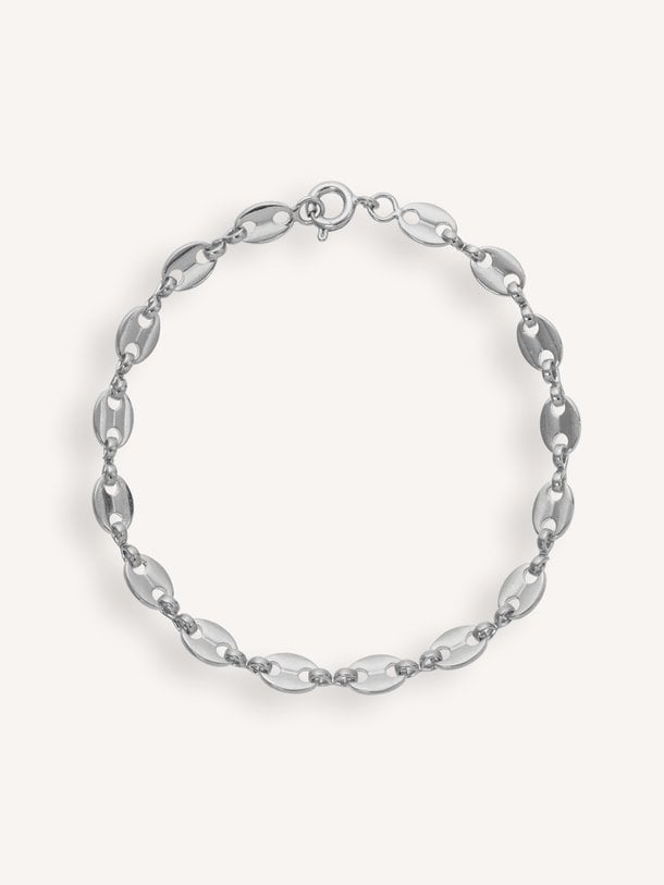 Fine Coffee Bean Bracelet Fine Coffee Bean, silver plated armband