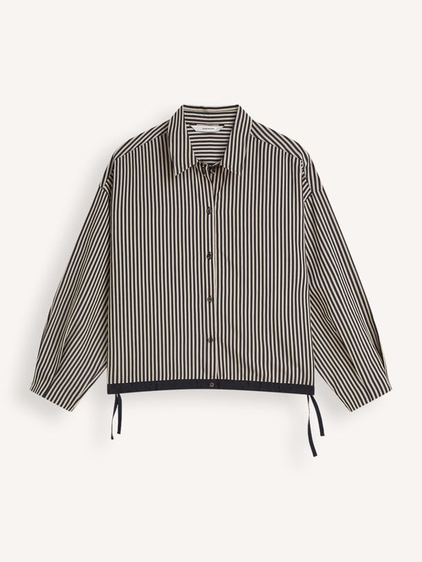 Blouse boxy Two tone stripe small Viscosemix gestreepte blouse