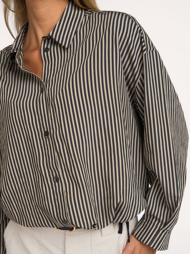 Blouse boxy Two tone stripe small Viscosemix gestreepte blouse