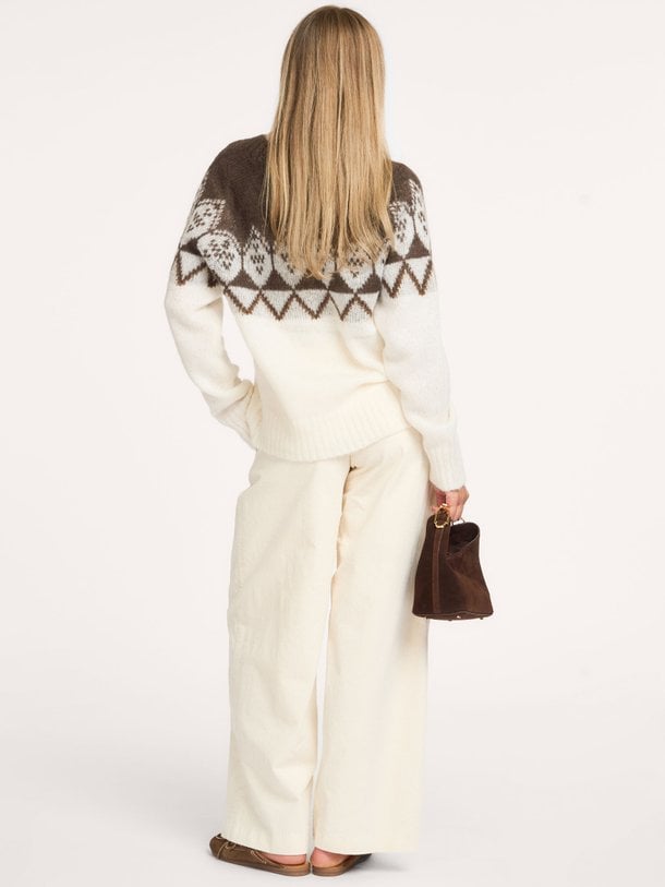 ALLEGRASW V-NECK KNIT SWEATER Allegra, mohairmix trui