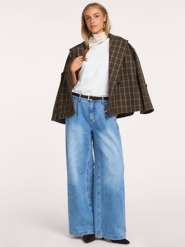 Bilbao, high waist wide leg jeans