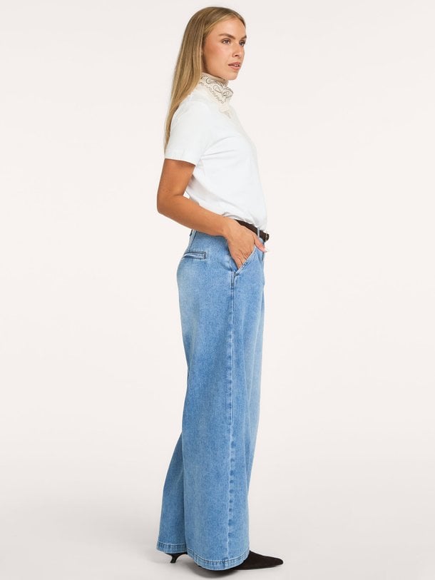 Bilbao, high waist wide leg jeans