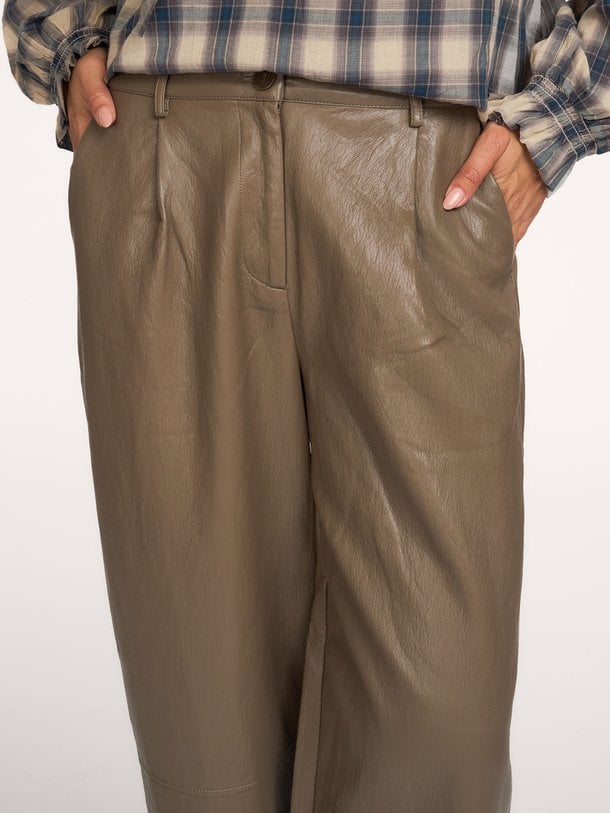 Balloon trouser Soft faux leather Leatherlook barrel broek