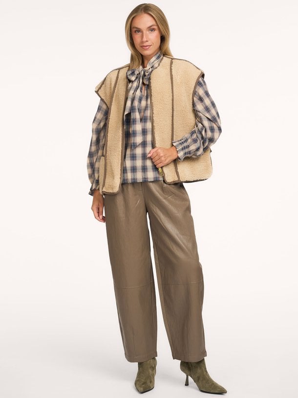 Balloon trouser Soft faux leather Leatherlook barrel broek