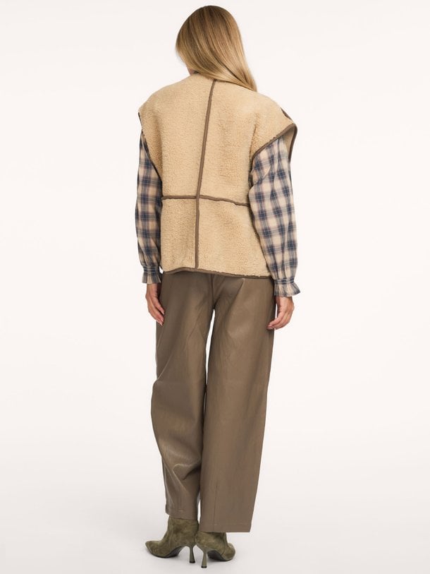 Balloon trouser Soft faux leather Leatherlook barrel broek