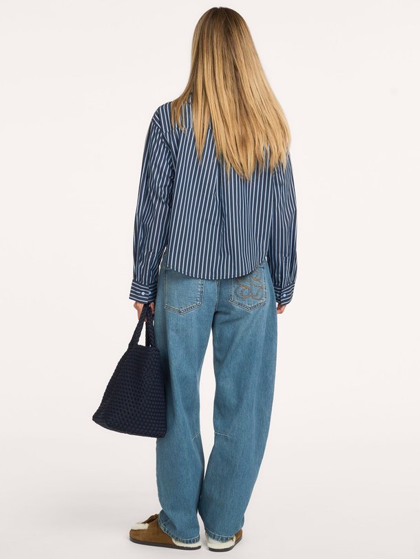 Marina, katoenmix gestreepte blouse