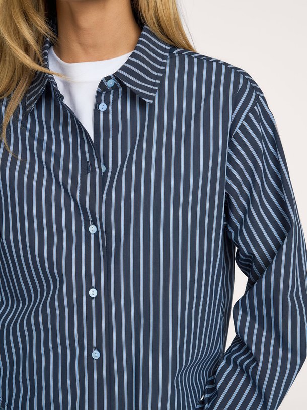 Marina, katoenmix gestreepte blouse