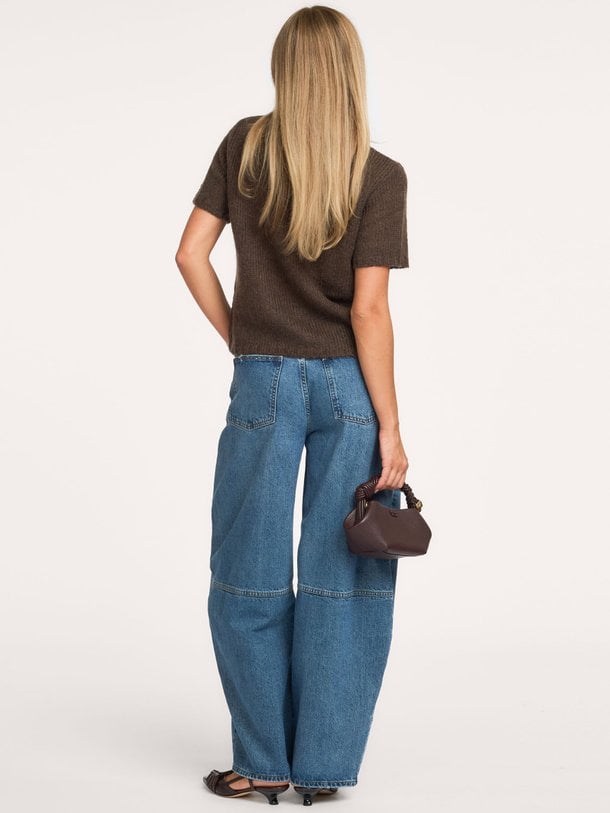 SAGASW SHORT SLEEVE KNIT SWEATER Saga, mohairmix trui