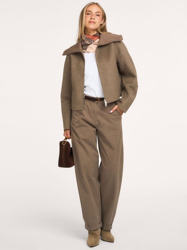 Trousers barrel fit Cotton Katoenen barrel fit broek