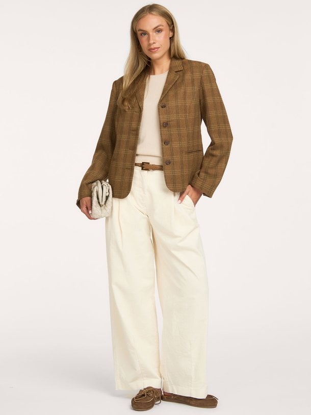 Corlie, katoenmix ribcord broek