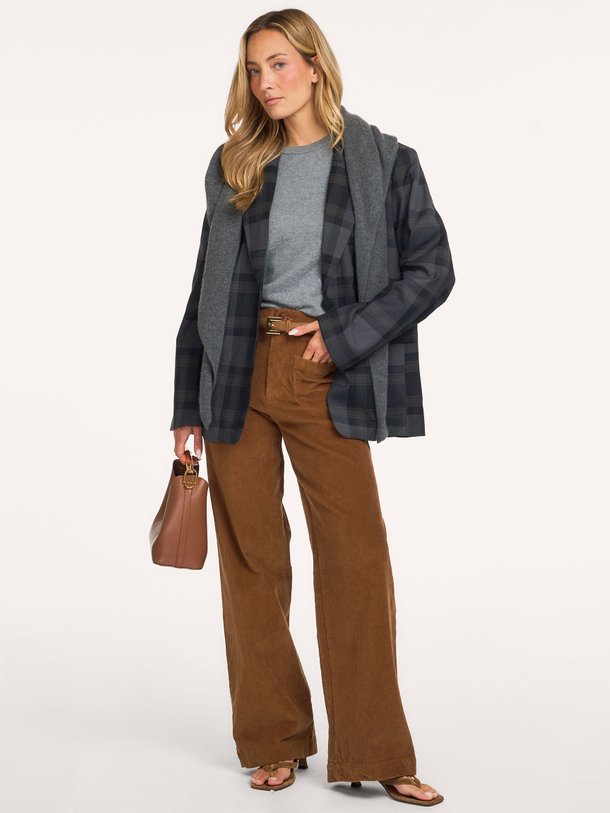 FayLL Blazer LS OVS Fay, viscosemix geruite blazer