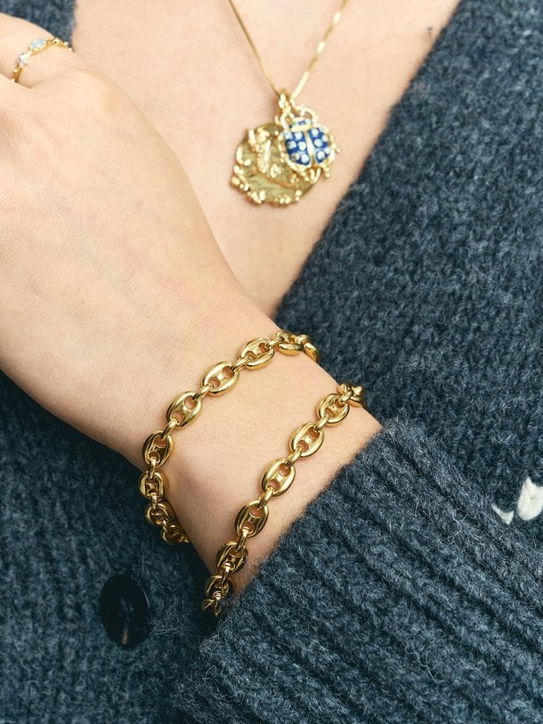 Chucky Coffee Bean, vergulde armband