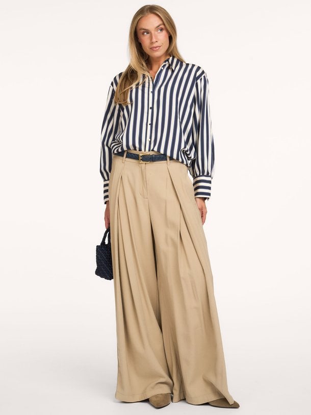 Blouse Stripe satin Viscosemix gestreepte blouse