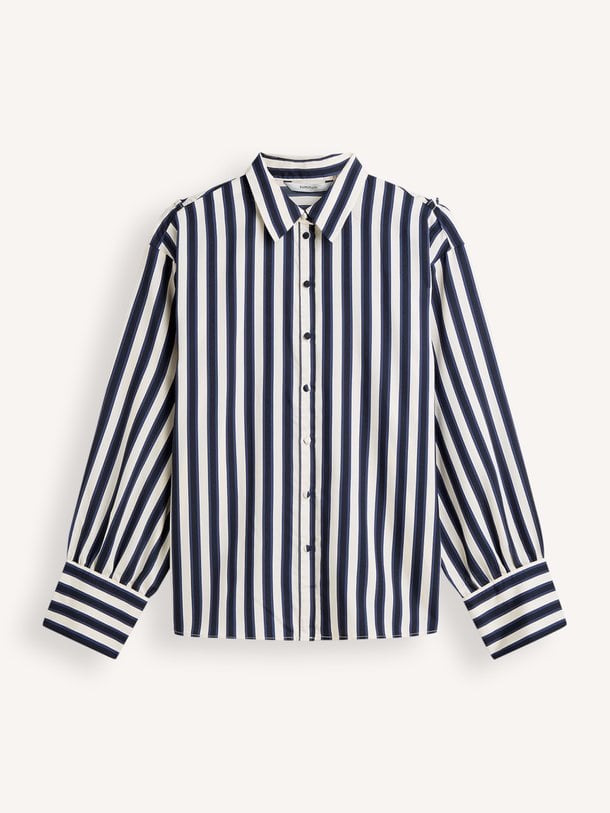 Blouse Stripe satin Viscosemix gestreepte blouse