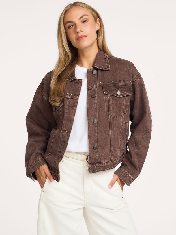 AUDRISW DENIM JACKET WITH RIVETS Audri, denim jack met studs