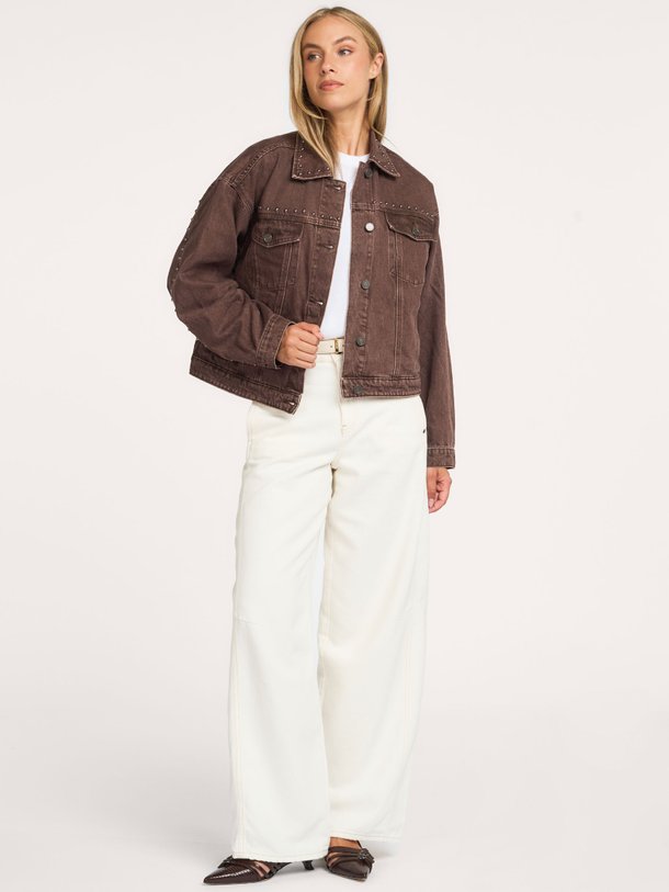 AUDRISW DENIM JACKET WITH RIVETS Audri, denim jack met studs