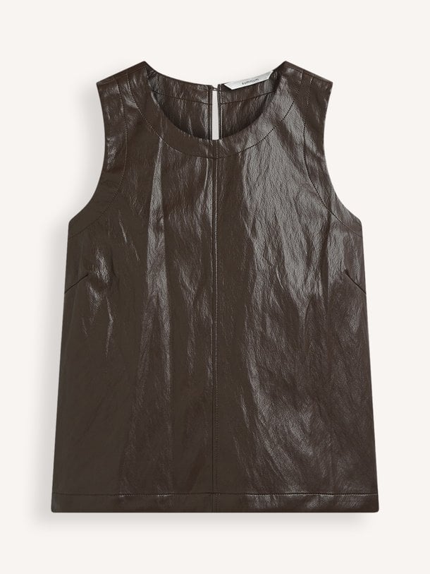 Top Soft faux leather Viscosemix top