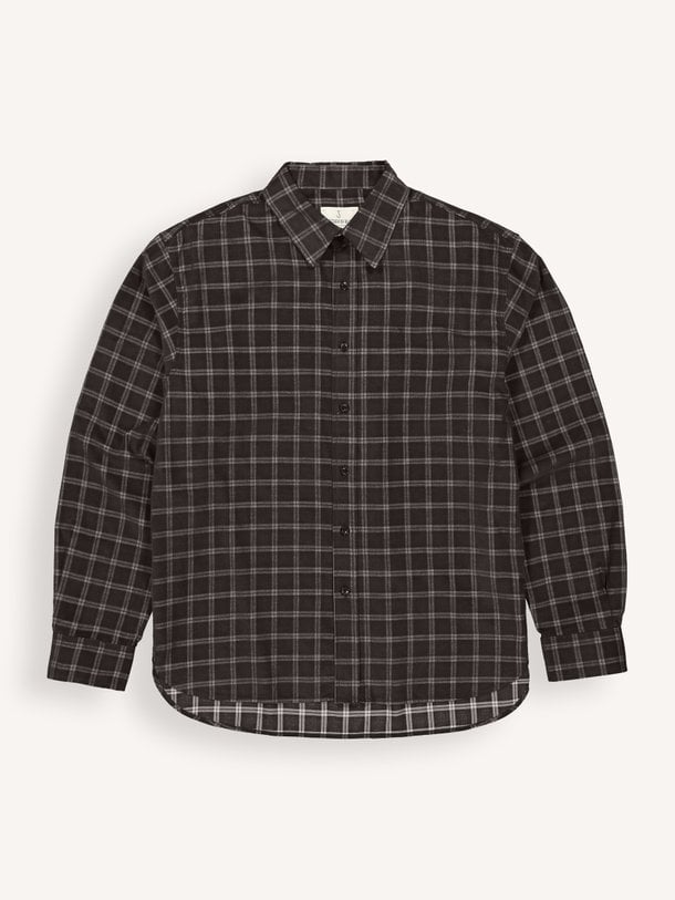 Judd Cord Small Check Shirt Judd, katoenen geruite overhemd