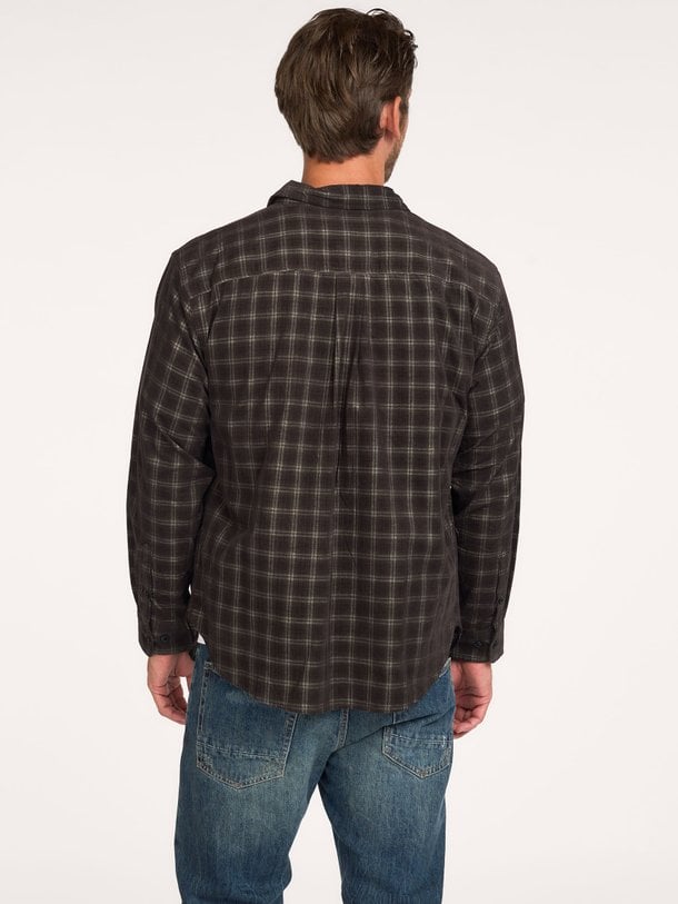Judd Cord Small Check Shirt Judd, katoenen geruite overhemd