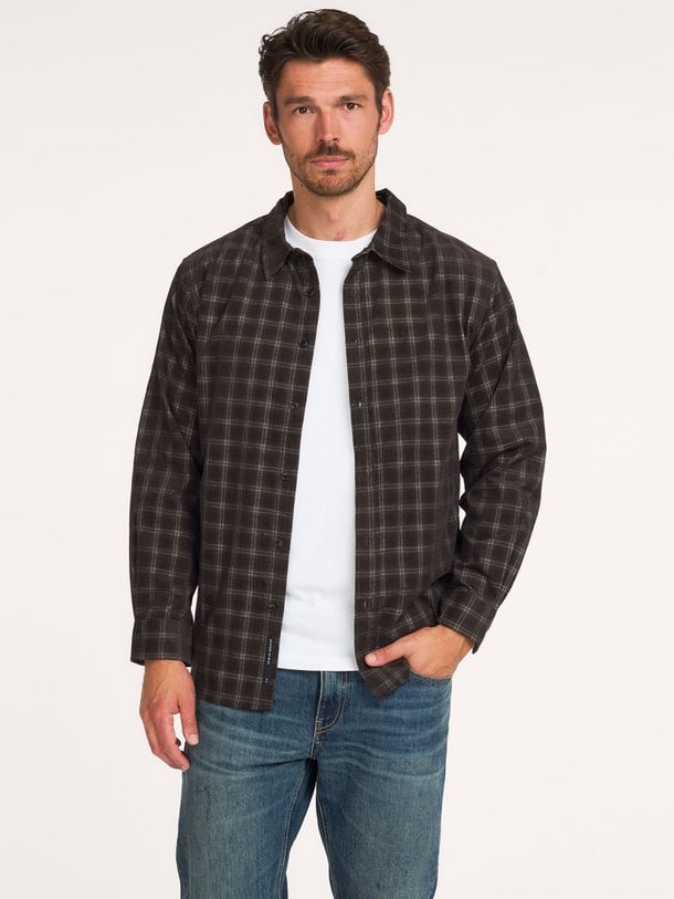 Judd Cord Small Check Shirt Judd, katoenen geruite overhemd