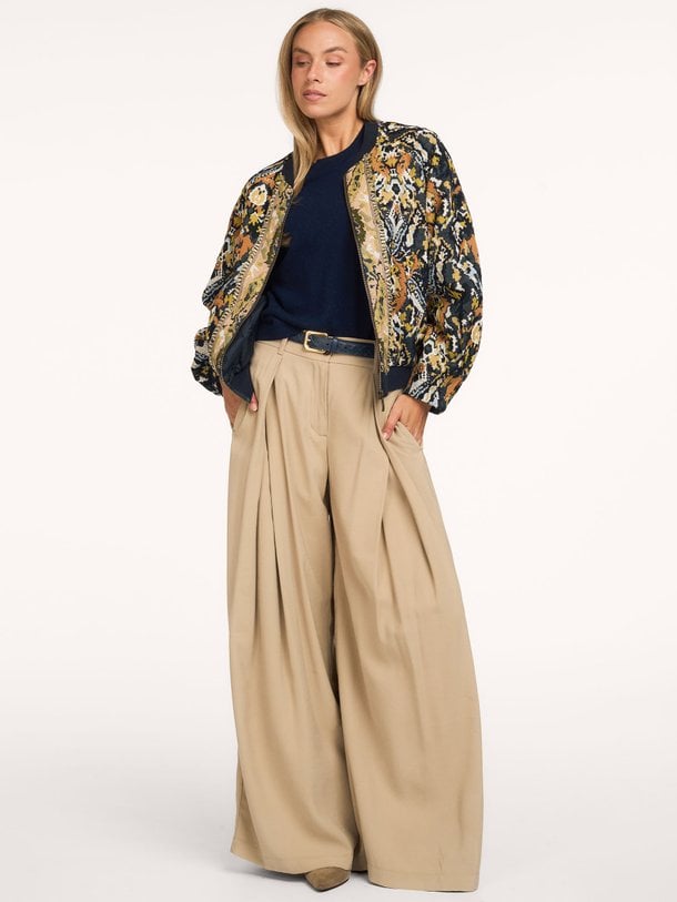 Bomber Jacquard Katoenmix jaquard bomberjack