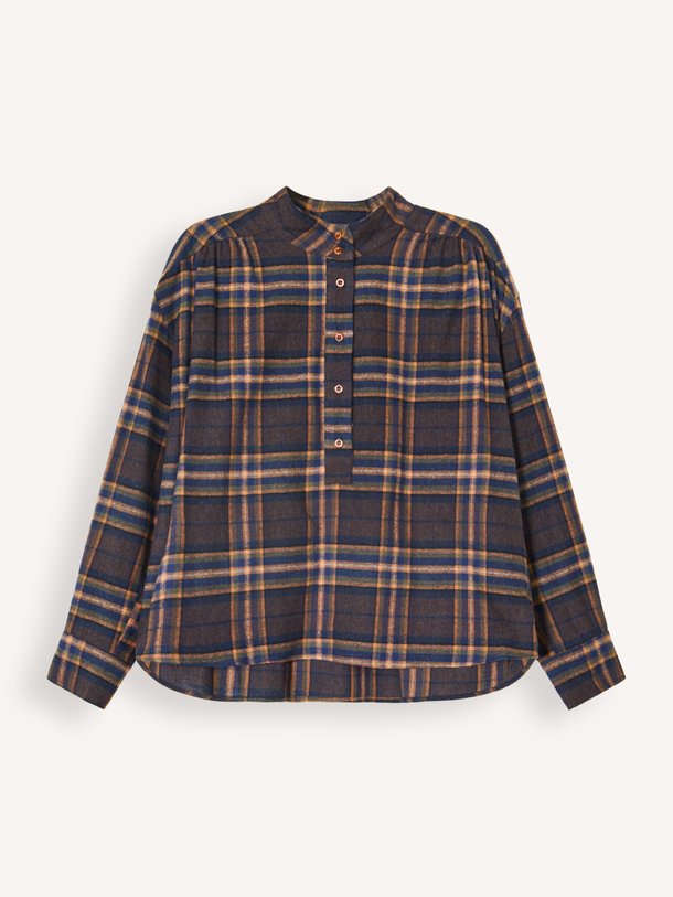EMELINE Emeline, katoenmix geruite top