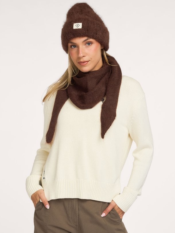 Hairy triangle scarf Mohairmix sjaal