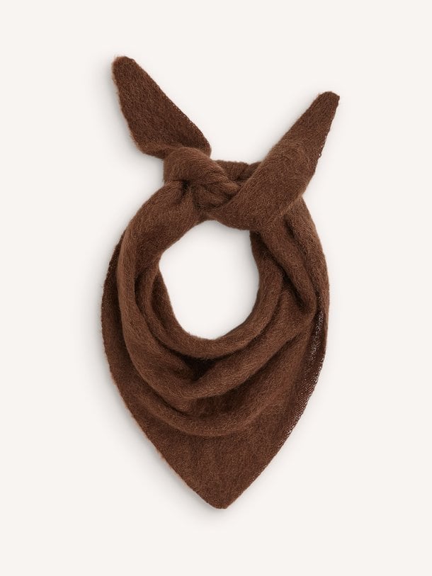 Hairy triangle scarf Mohairmix sjaal